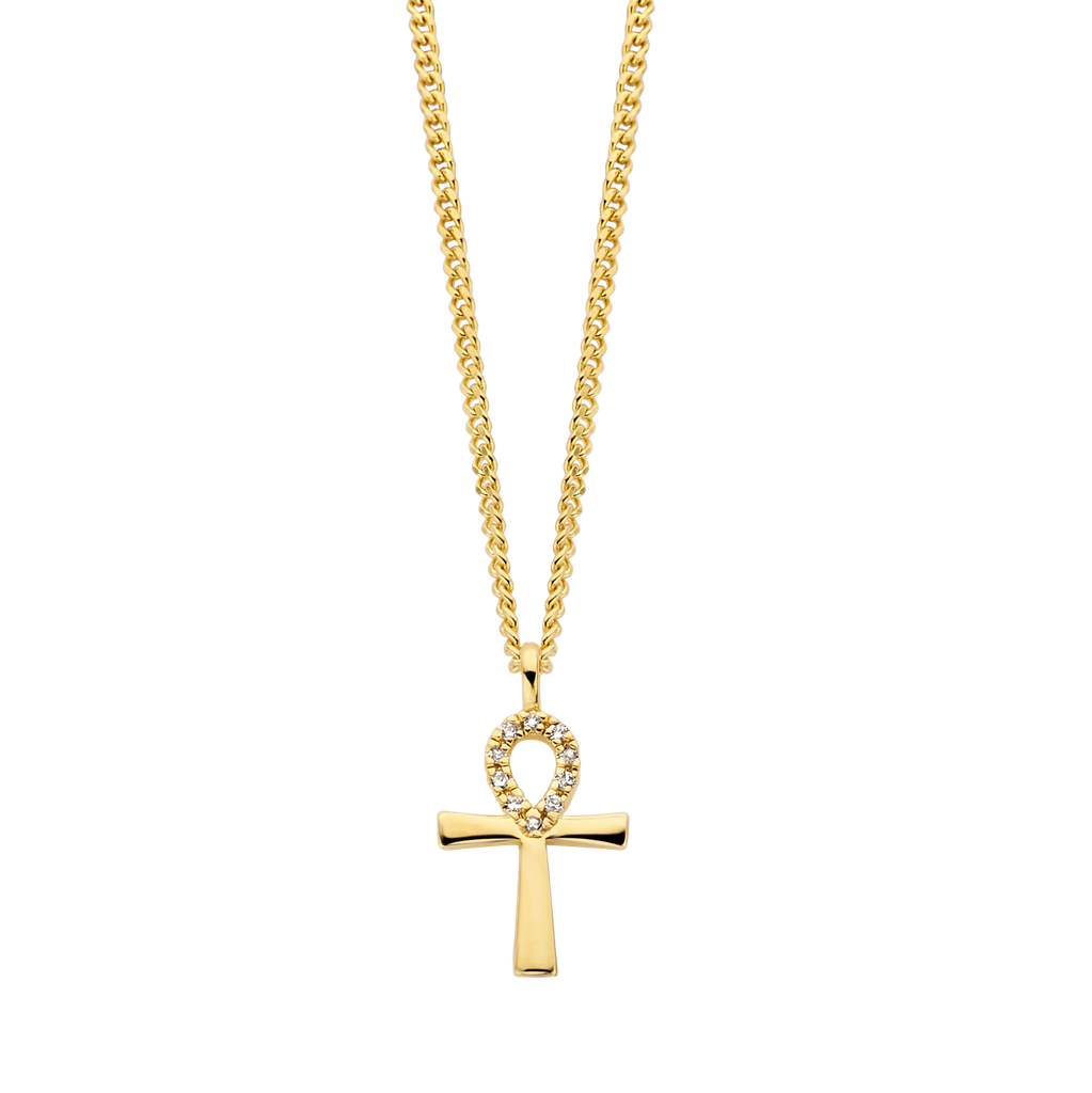 Gold plated online ankh necklace